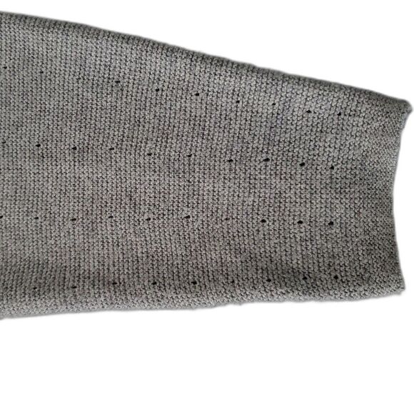 FATE by LFD Minimalist Wide Neck Raglan Grey Knit Sweater Sz L Relaxed Fit Cozy - Picture 4 of 10